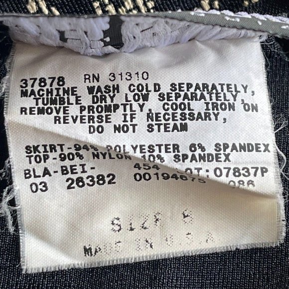 Vintage Byer Studio California Maxi Dress Womens Sz 8 Black Animal Print Stretch - Picture 6 of 9